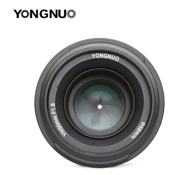 Объектив YONGNUO YN50mm F1.8 с большой апертурой и автофокусом для Nikon D800 D300 D3200 D3300 D5100 D5300 DSLR камера объектив с сумкой ткань