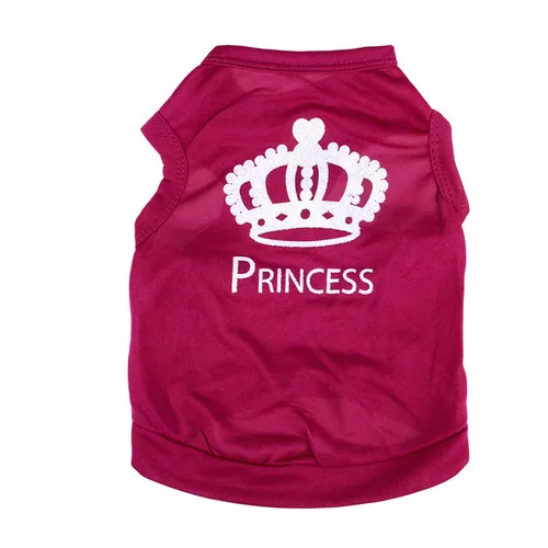 Cute Pet Puppy Dog Coat Crown Princess T-shirt Shirt Vest Dress Clothes S #02 | Дом и сад