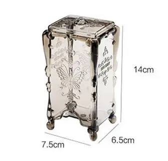 Прозрачная коробка для хранения ватных дисков органайзер косметики коробки