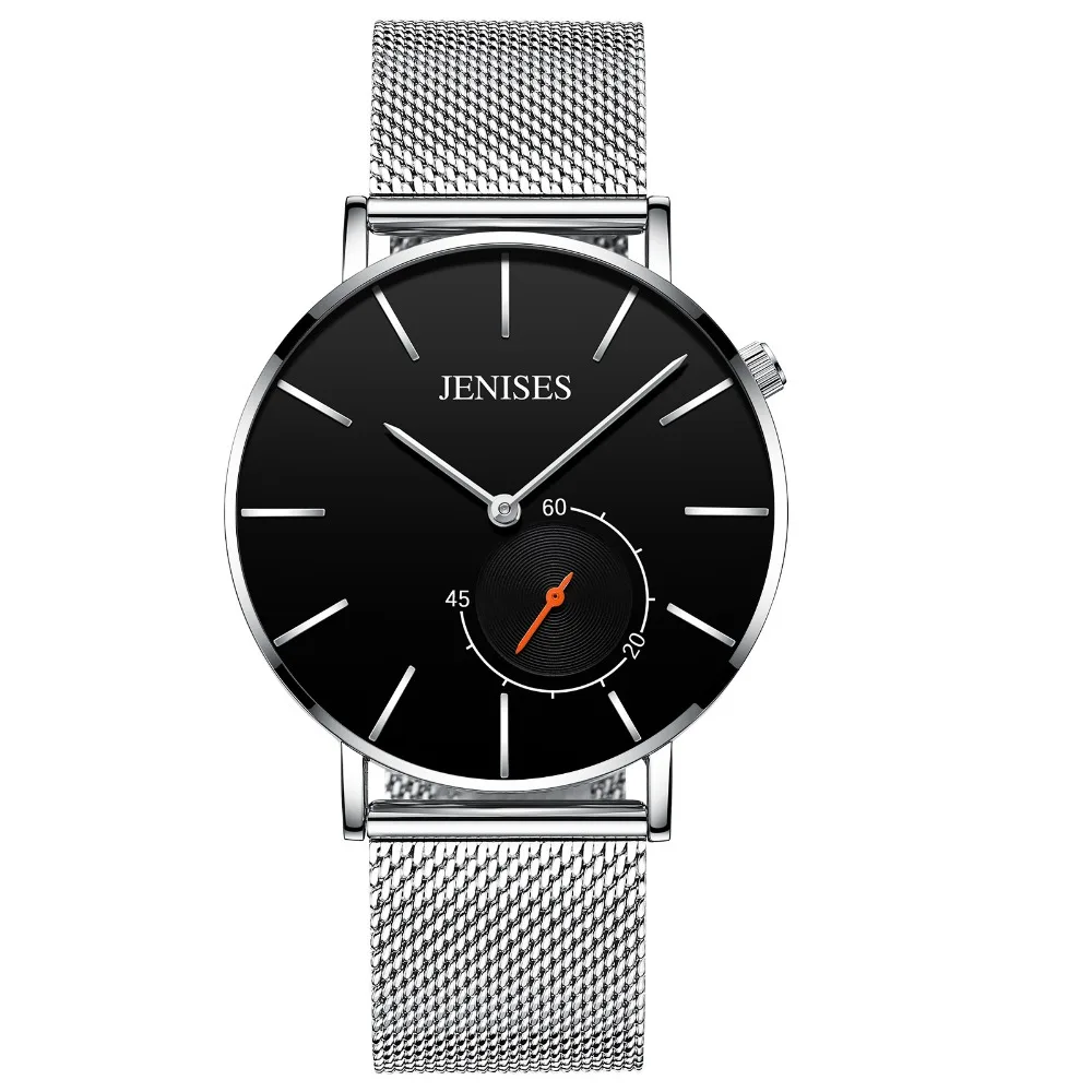 Relogio Masculino часы мужские Ультра тонкие новые модные кварцевые наручные 2020 JENISES