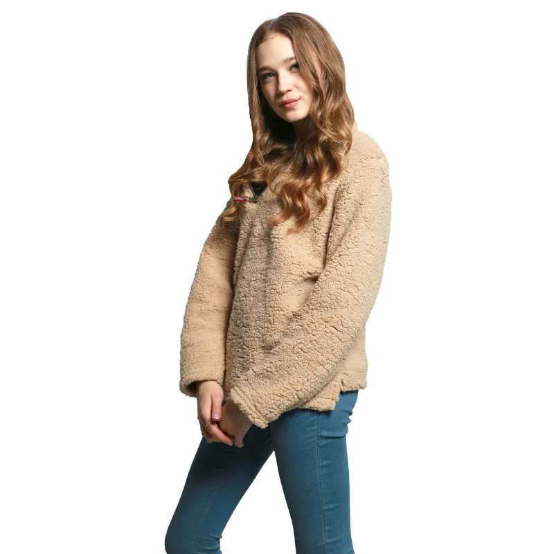 Yomsong European and American explosion models ladies pullover large size sweater autumn winter new warm plush jacket | Женская одежда