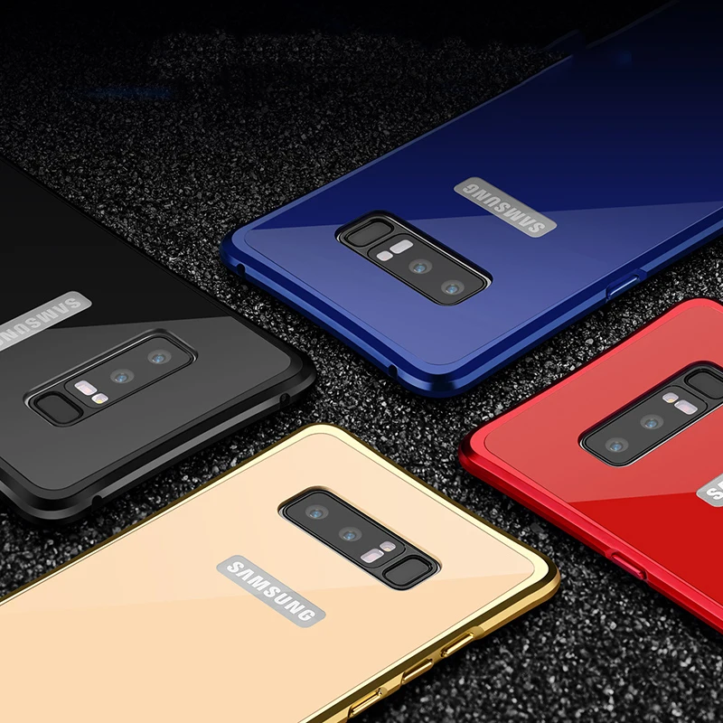 Роскошный чехол для Samsung Galaxy Note 8 Note8 2 в 1 тонкая металлическая рамка + акриловая