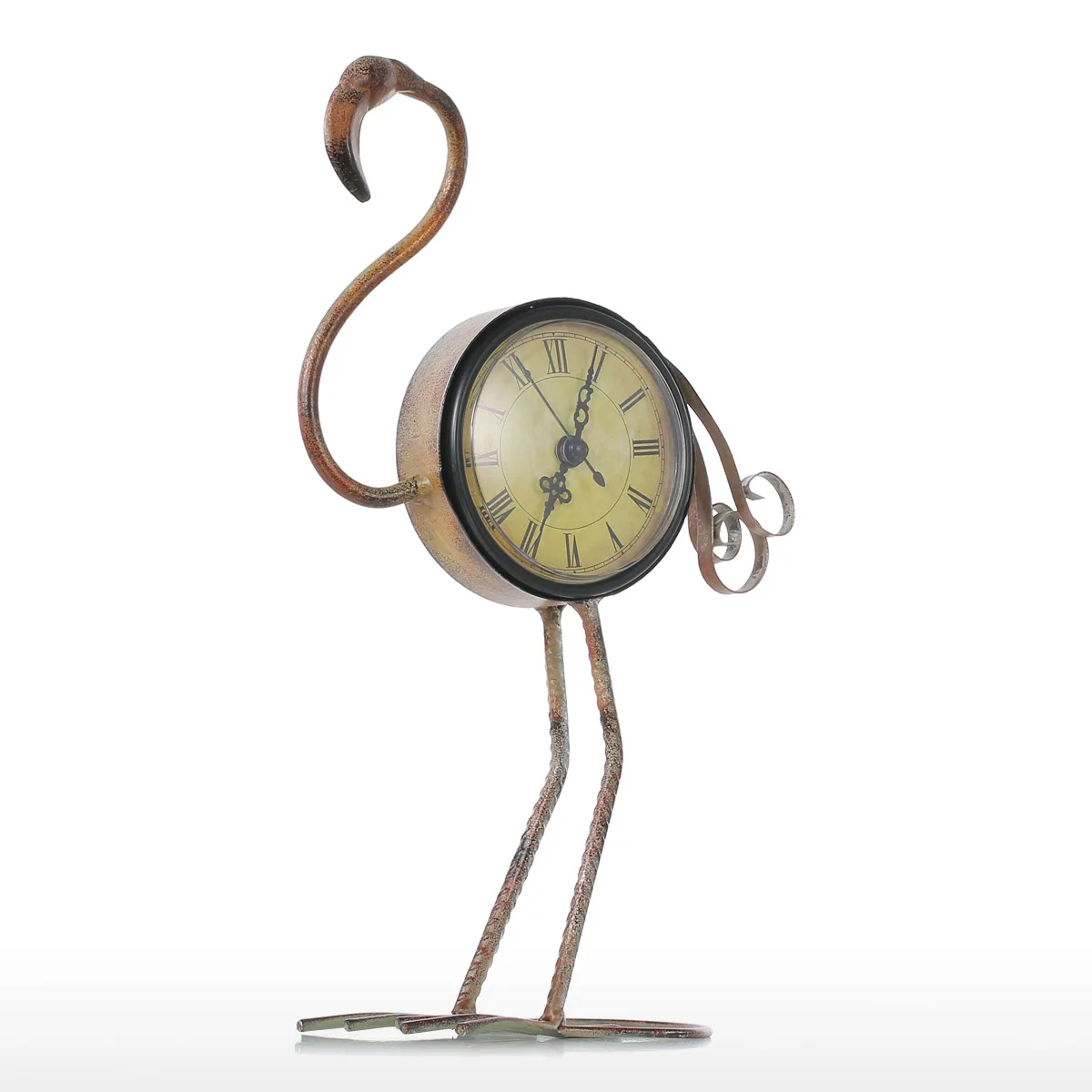 Часы из кованого железа в стиле фламинго ретро офисные столики винтажные