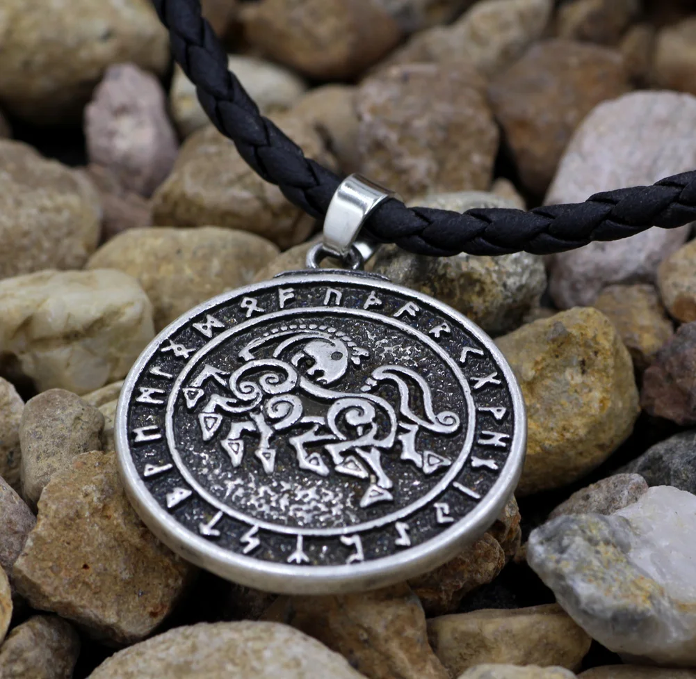Youe shone норвежский викинг воин лошадь Sleipnir Оловянная цепочка Ожерелье Подвеска |