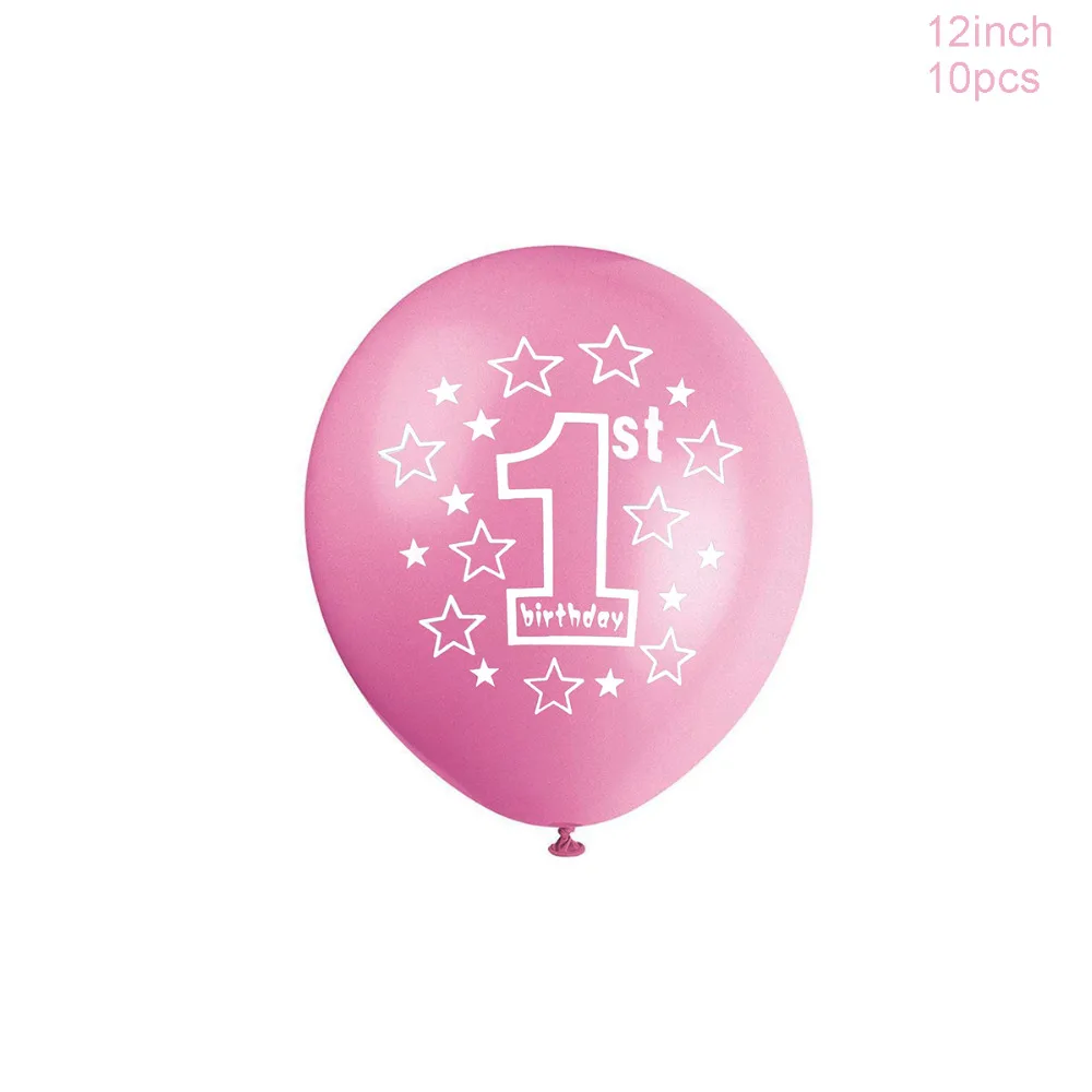 LAPHIL Baby Shower 10 шт. латексные детские шары для 1-го дня рождения мальчиков и девочек