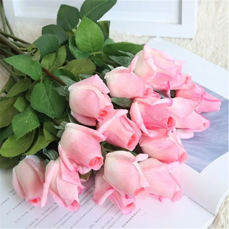 NieNie, 11 шт./лот, свежие розы, искусственные цветы, настоящие на ощупь, розы, украшения для дома, свадебные, вечерние, или на день рождения