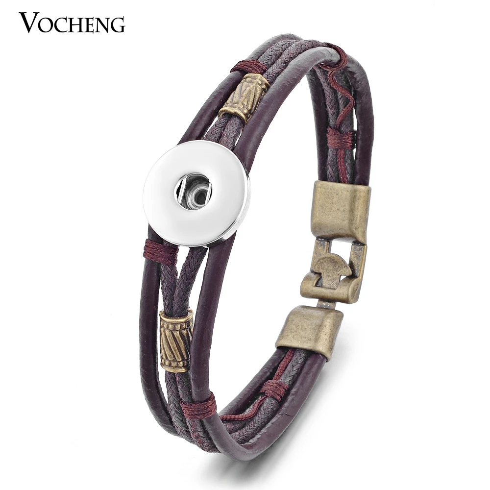 Vocheng кнопки ювелирные изделия из коровьей кожи Шарм Браслет Fit 18 мм NN-365 | Украшения