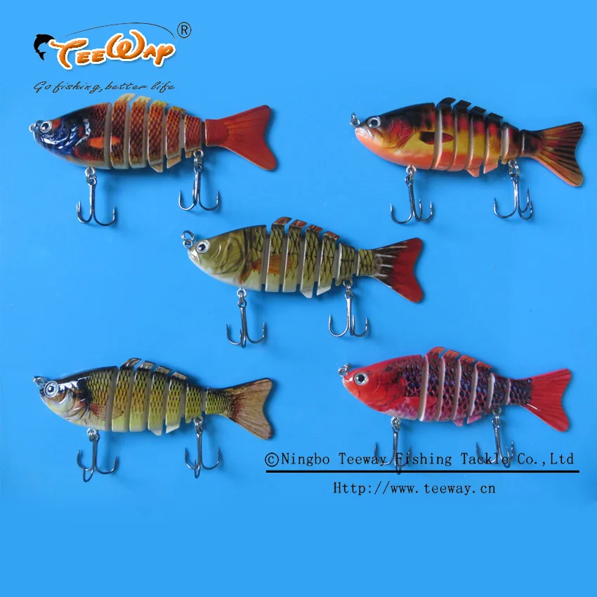 

Fishing Lure 7 Segment Swimbait Crankbait Hard Bait Slow 14g 10cm Fishing Tackle FL7-FQ fly fishing