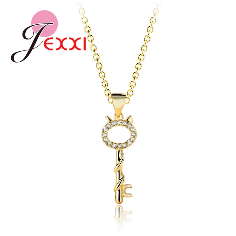 

Top Quality Cute Cat Shape Jewelry Pendant Necklace For Women Girl Gold Color Jewelry Anniversary Gift Wholesale Bijoux