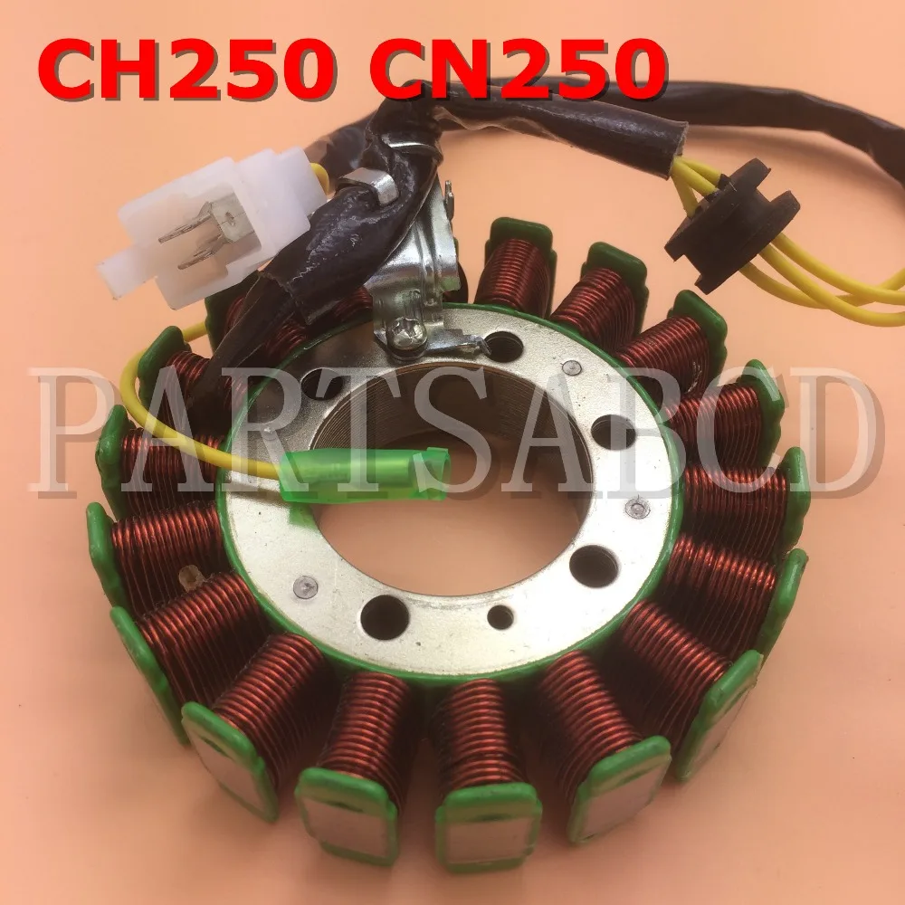PARTSABCD 3 фраза DC 18 полюс 250CC статор CH250 CN250 ATV Мопед Запчасти|magneto stator|atv partsatvs atvs |