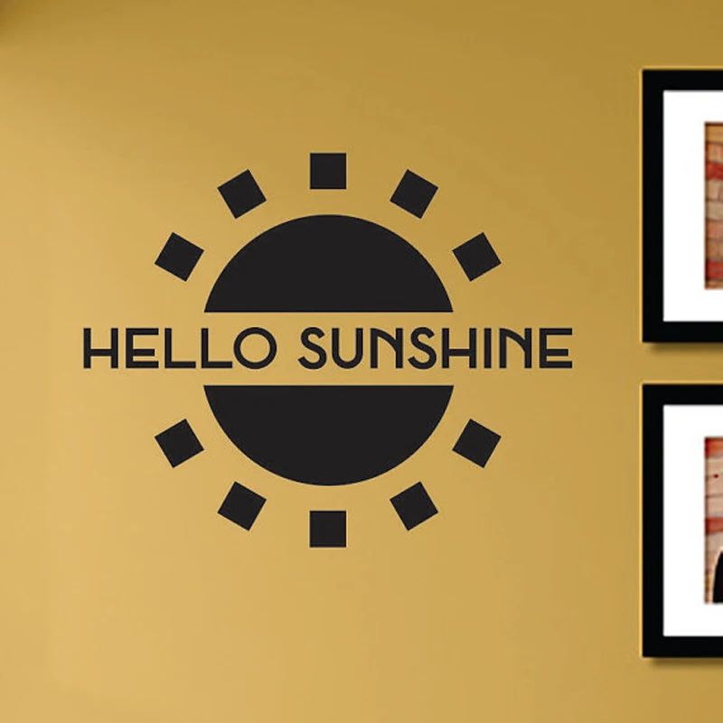 Hello Sunshine художественные настенные стикеры сделай сам для гостиной спальни