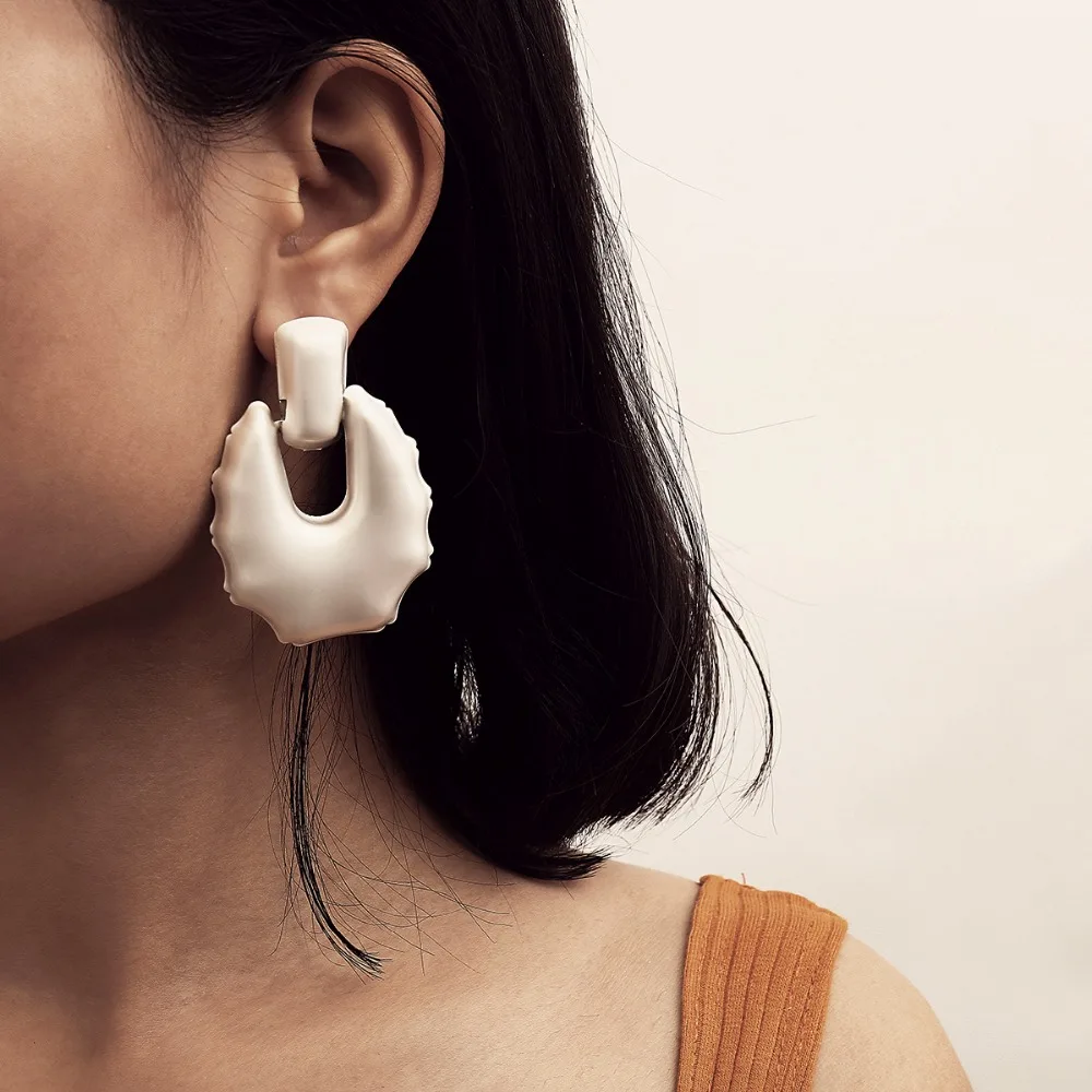 geometric metal earrings fashion jewelry brincos dangle grote oorbellen | Украшения и аксессуары