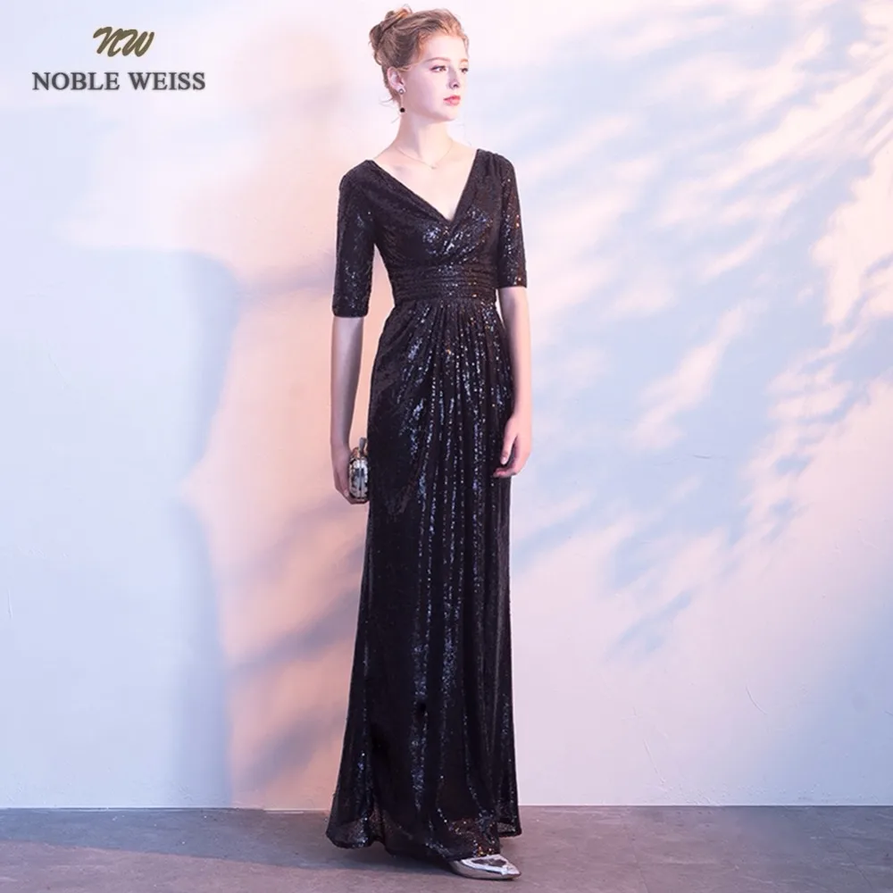 Благородные WEISS сексуальные платья выпускного вечера 2019 блесток Vestido De Formatura до
