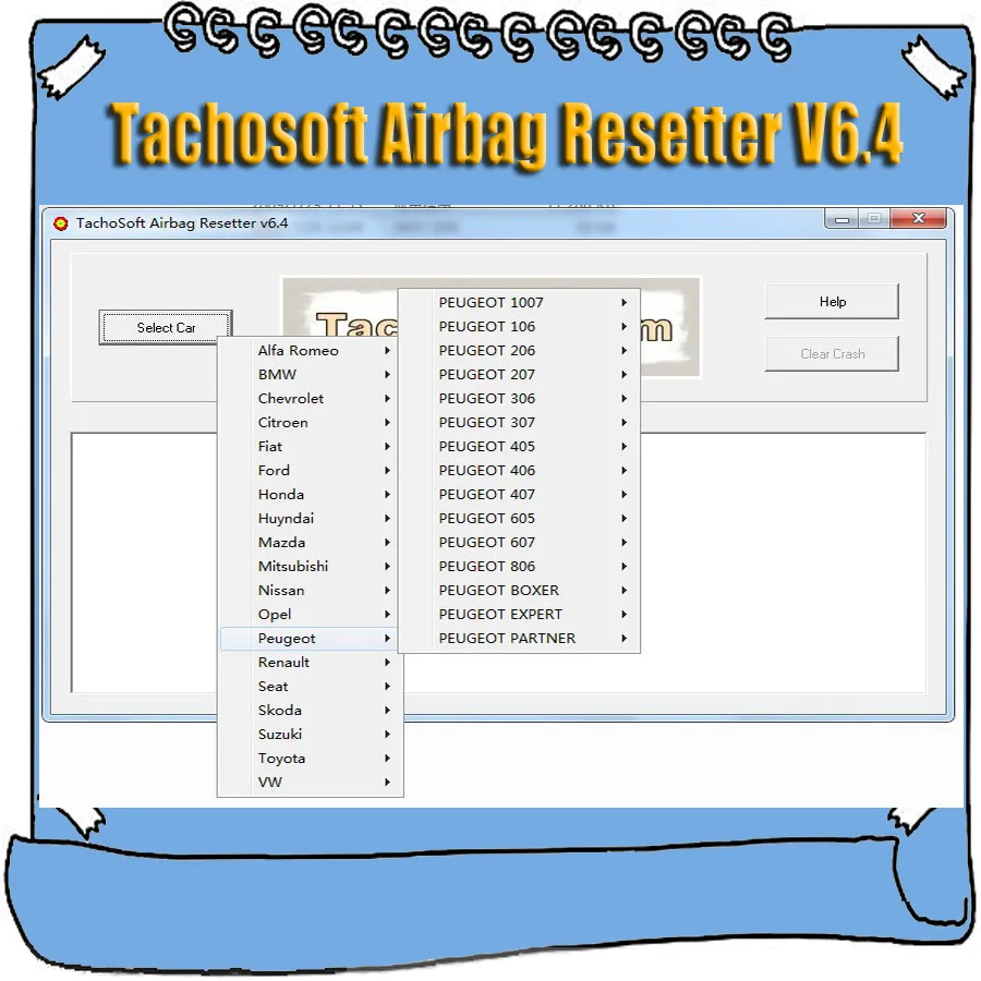 Новейший сброс подушек безопасности Tachosoft V6.4 для удаления Crashdata от сбросов ECU|ПО| |