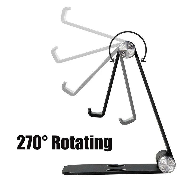 Держатель-подставка для планшетов двойной складной металлический универсальный