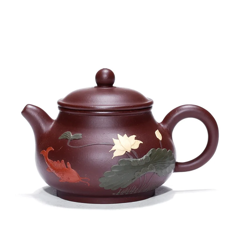 

Pottery Teapot Purple Juju Mud In Fish Pot Famous Hao Chan Full Manual Travel Tea Set Tiny The Shang Dynasty Deliver Goods