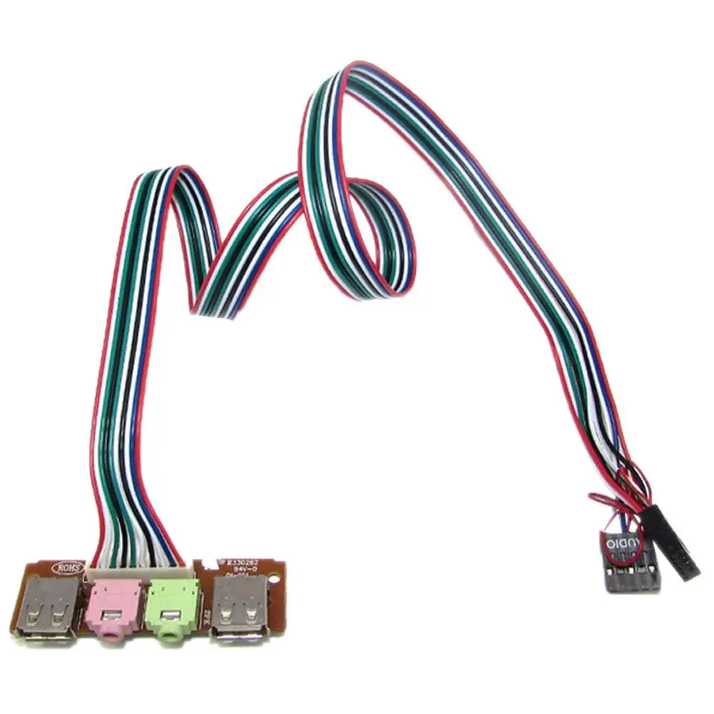 Новое поступление 6 8 см PC чехол для компьютера передний двойной USB аудио порт