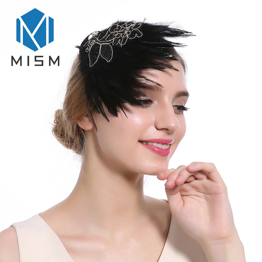 M MISM горячая Распродажа шпильки для волос с перьями для элегантных леди Weding заколки на волосы для вечеринки модные черные Лебеди головные уборы аксессуары для волос