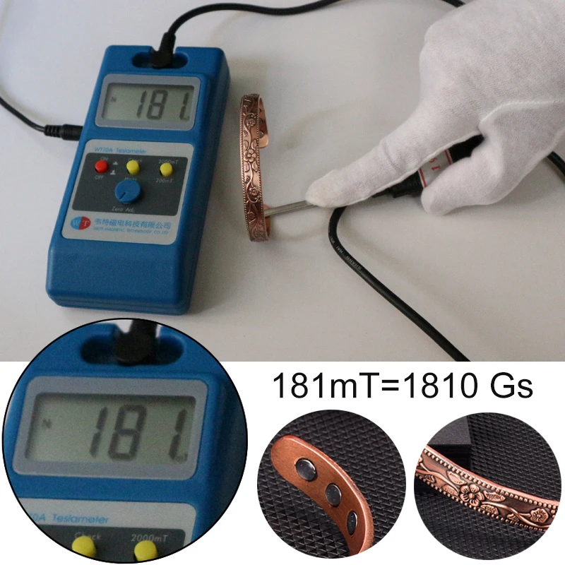 Браслет и кольцо Vinterly из чистой меди для женщин мужчин энергетический Магнитный