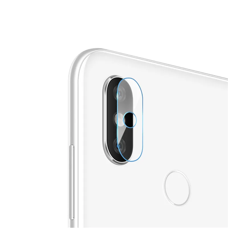 2 Pieces Back Transparent Camera Lens Flash Lamp Screen Protector Tempered Glass cover For xiaomi mi 8 / SE Film Clear | Мобильные