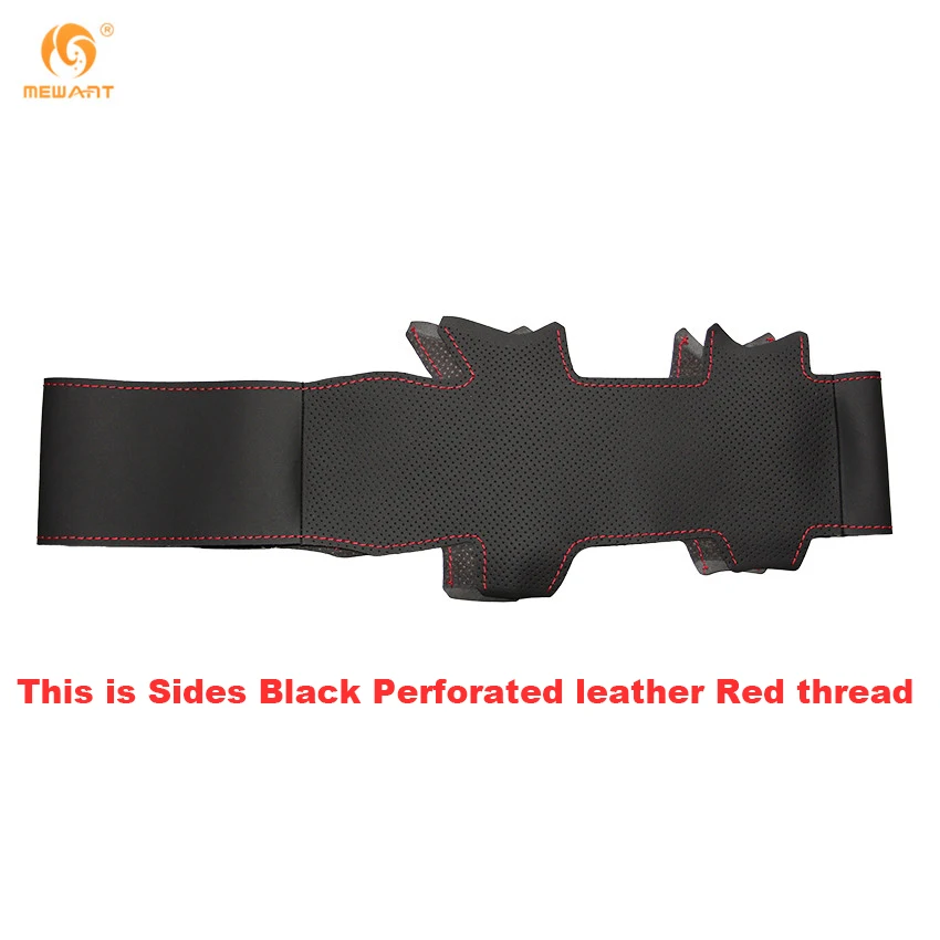 Чехол на руль автомобиля MEWANT из черной искусственной кожи для Mitsubishi Pajero Old