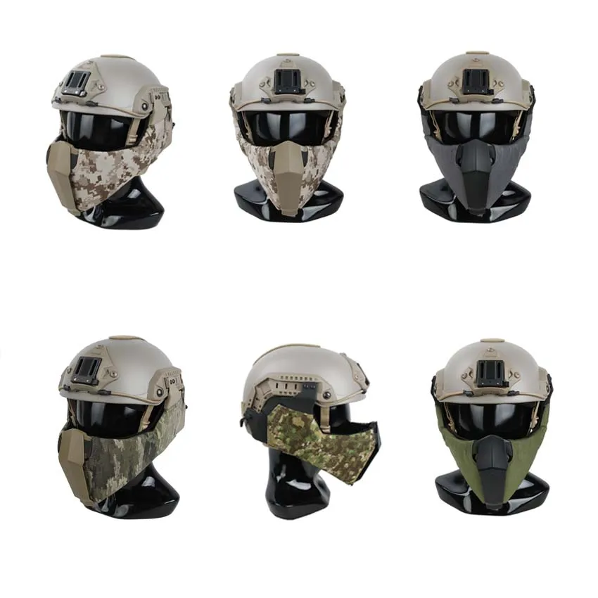 

Free Shipping Tactical Helmet Guide Rail Connection Half Face Mask for OC Highcut Maritime Helmet