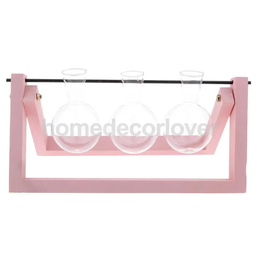 Настольная деревянная подставка стеклянный ваза для цветов и растений