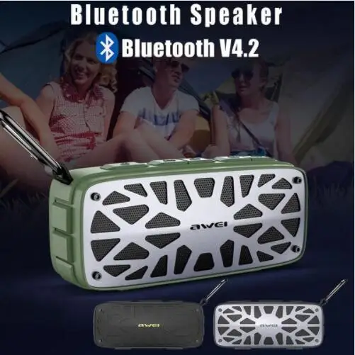 Дiдо AWEI Y330 Портативный открытый Беспроводной Bluetooth Динамик реального стерео