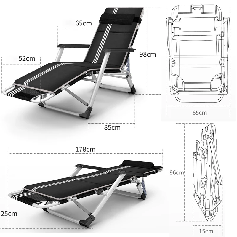 Открытый складывающееся откидное кресло в положении сидя/прокладки шезлонг