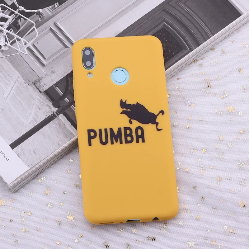Yellow Для huawei Honor mate 10 20 Nova P20 P30 P Smart Hakuna Matata Король Лев карамельный силиконовый чехол для телефона Capa Fundas Coque - Цвет: Yellow