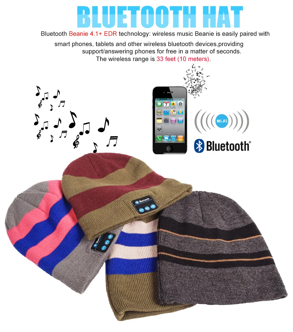 Шапка бини Беспроводная с поддержкой Bluetooth и ШПД|wireless earphones|earphone for phonenoise cancelling |