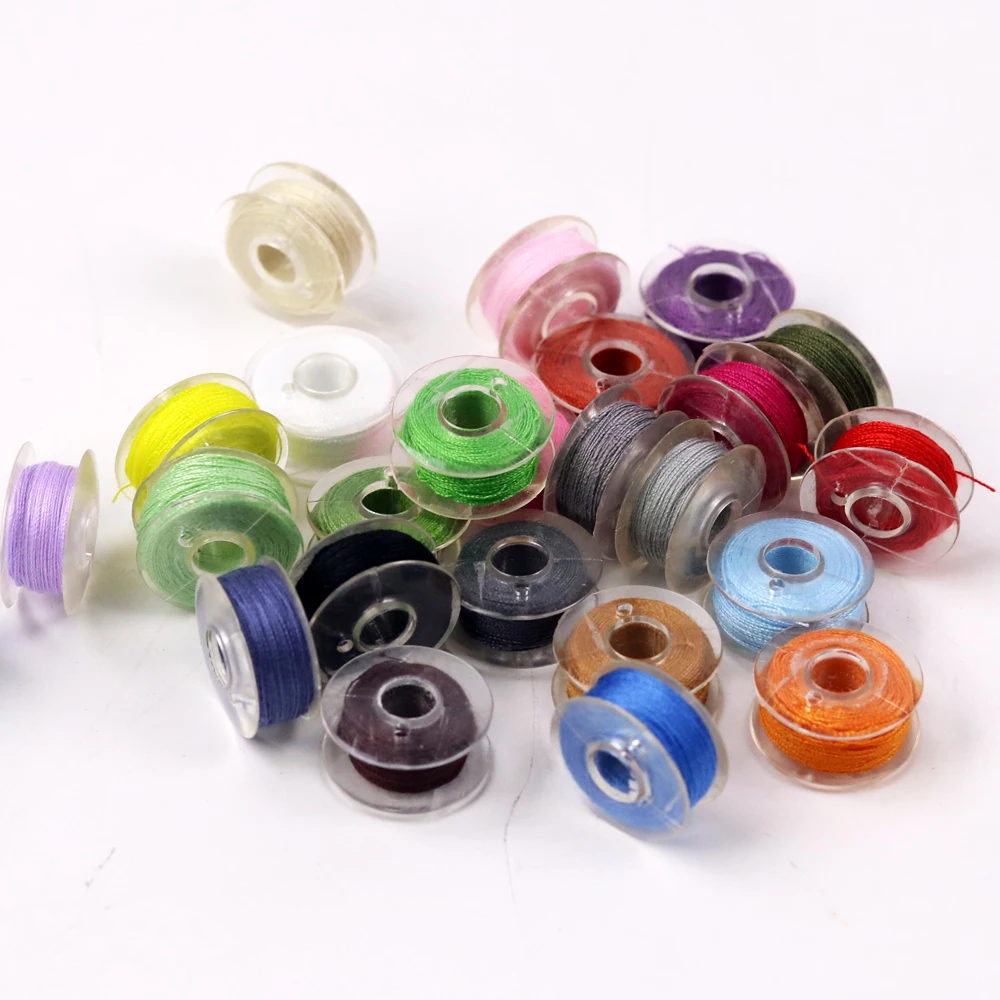 25 шт. шпульки для ниток катушки швейных машин пластиковый чехол коробка хранения