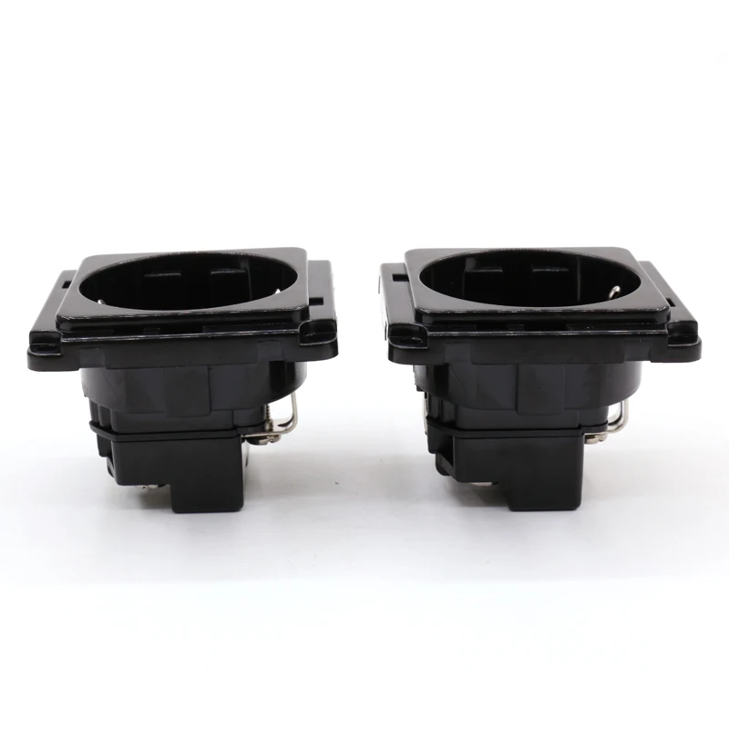 

Brand New Korean Standard AC Power Connector EU Power Socket Jack Power Cord Inlet AC 250V 16A HIFI Schuko Socket