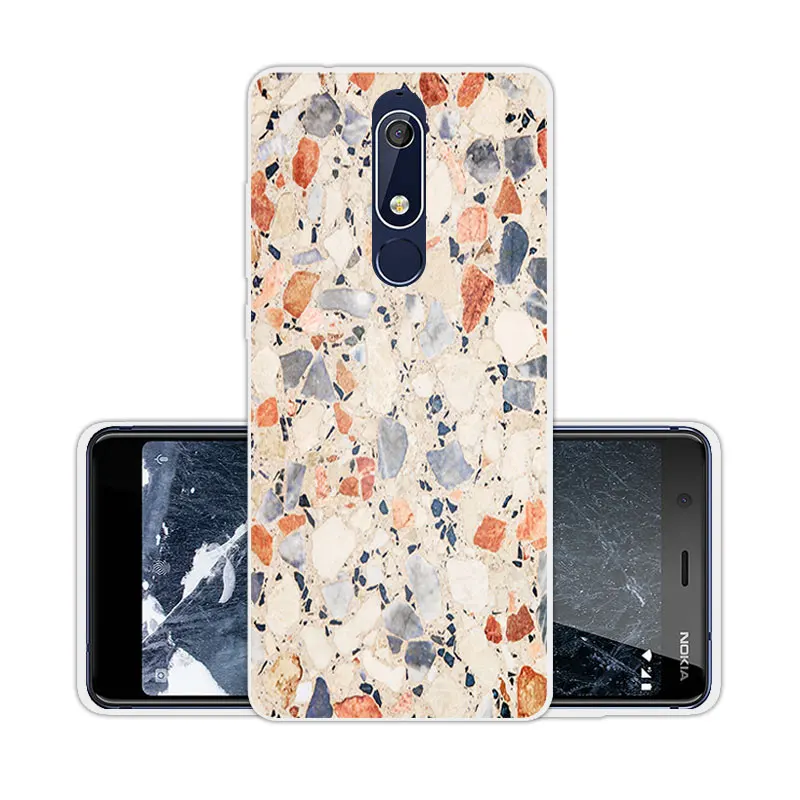 Phone Case for Nokia 5.1 / 5 2018 Cases Stone Back Cover 5.5 inch Covers Ultrathin Silicone Skin |