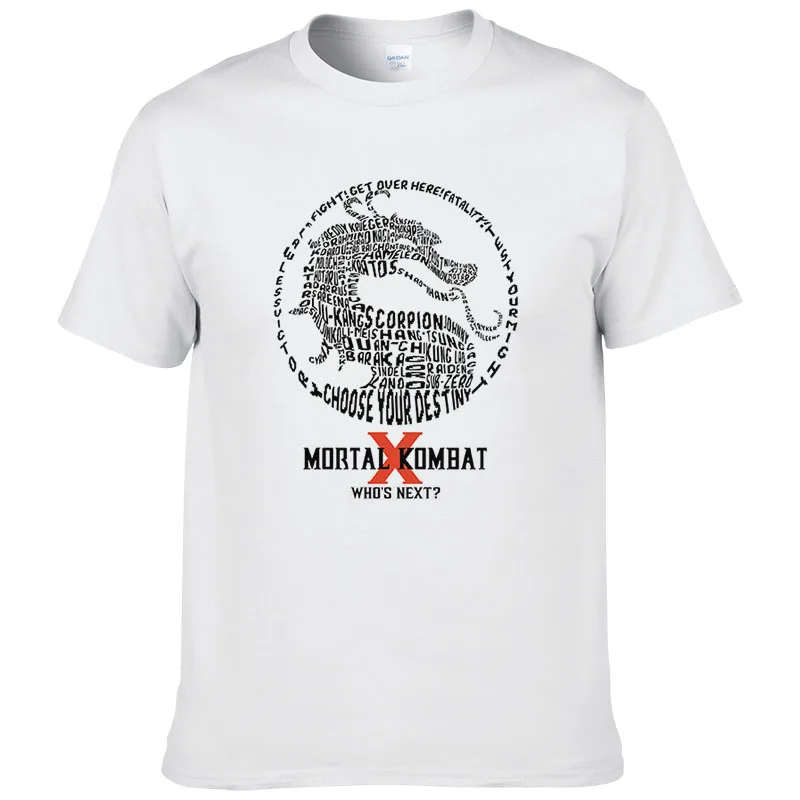 Брендовая Футболка с принтом игры Mortal Kombat мужские футболки в стиле хип хоп SUB ZERO MK