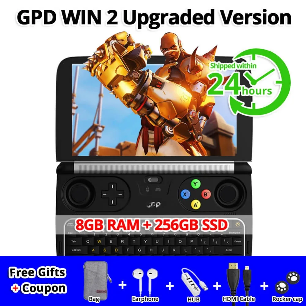 Оригинальный GPD WIN 2 WIN2 планшетный ПК Intel Core m3-7Y30 quad core 6 дюймов 1280*720 Windows 10 8 ГБ 128/256 SSD