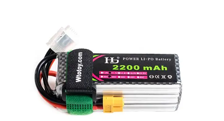 Оригинальный аккумулятор HJ Lipo 7 4 В 11 1 14 8 в 22 2 2200 мАч 25c Max 50C XT60 разъем для