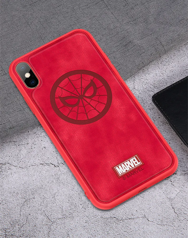 Чехол для iPhone X XS XR XS MAX Марвел Капитан Мстители Ткань задняя крышка Железный человек Капитан Америка комиксов