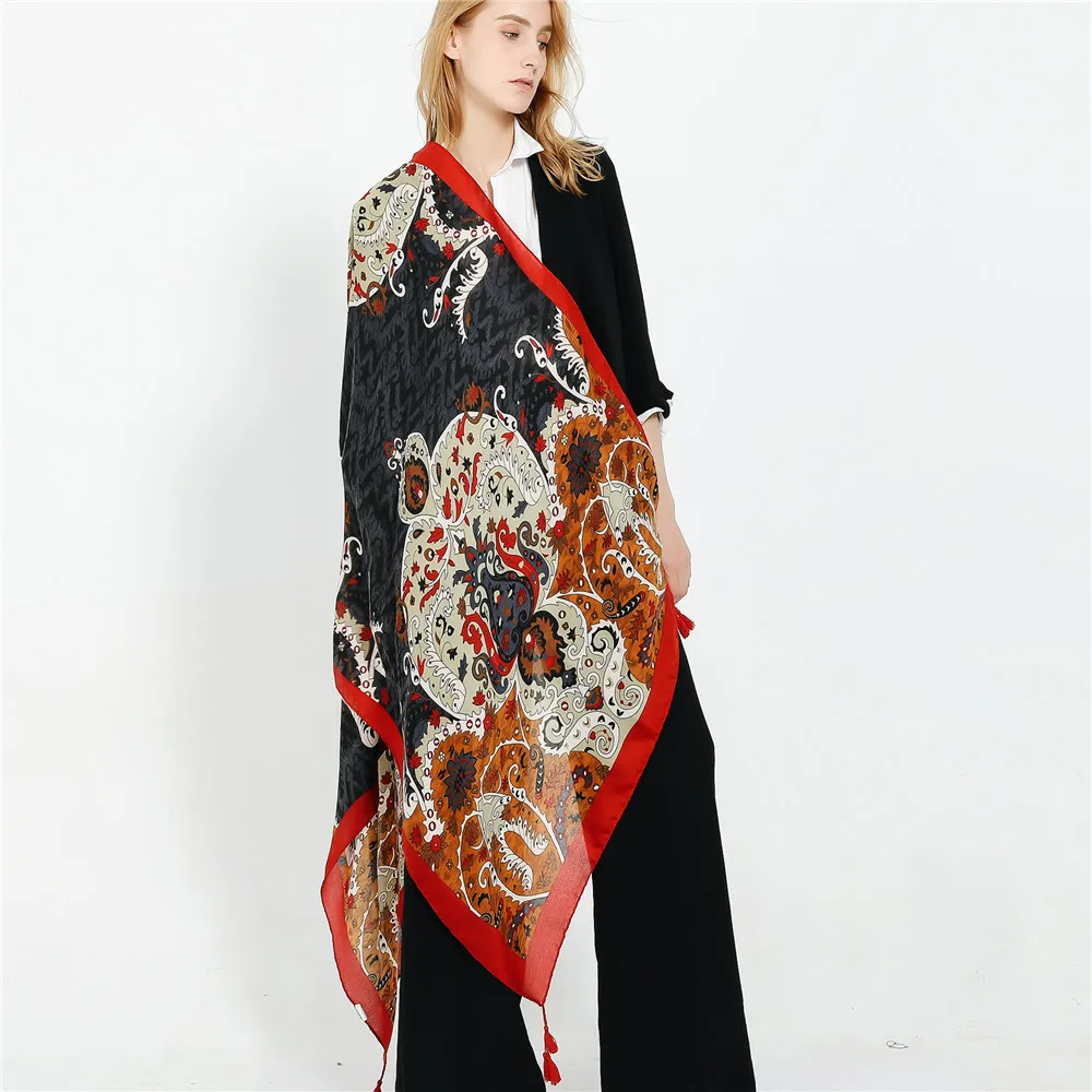 Женский шарф шаль Foulard Femme женские шарфы богемные для женщин хлопковые льняные с