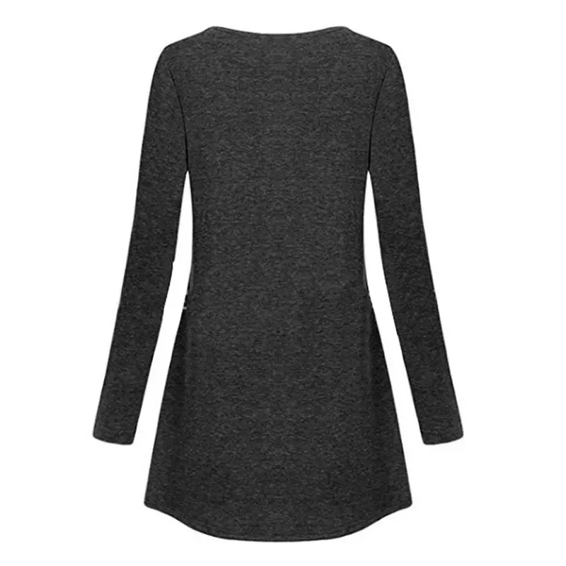 2019 женские кружевные пуловеры с круглым вырезом и длинными рукавами футболки