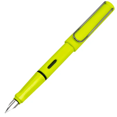 fluorescent green 1 шт./лот коррекция осанки при письме авторучка 0,5 мм перьевая ручка с колпачком 0,38 мм на выбор студент Iraurita чернила ручки школьные принадлежности - Цвет: fluorescent green