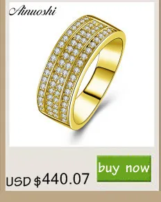 AINUOSHI 14 K массивная, желтая, Золотая Мужская кольцевая строчка дрель квадратное Halo обручальное свадебное Кольцо мужское ювелирное винтажное широкое обручальное кольцо