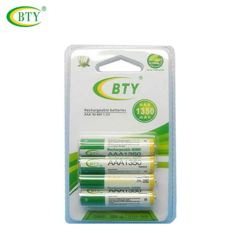 Оригинальные перезаряжаемые батарейки BTY 20 шт. 1 2 в AAA 1350 мАч Ni MH AA/AAA для