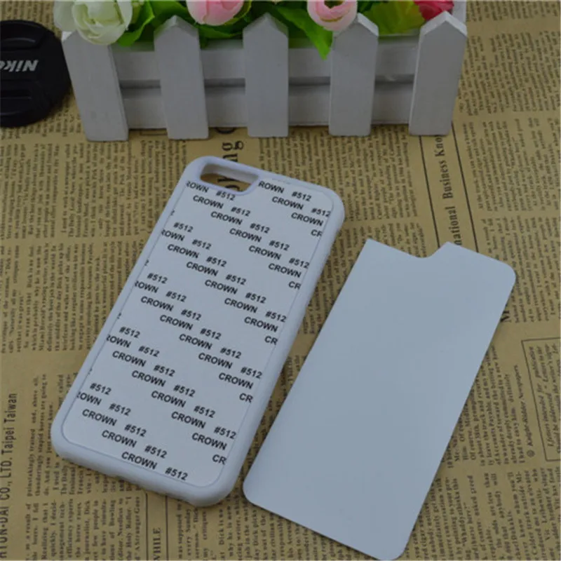 Сублимационный чехол 2D для iPhone 6 6s ТПУ + из поликарбоната пустые вставки