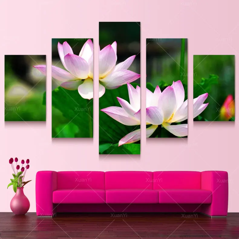 Настенная картина Fallout 5 панелей цветочная холст Декор настенные картины