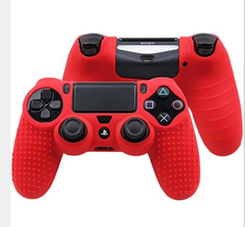 Anti-slip Silicone Cover Skin Case for Sony PlayStation Dualshock 4 PS4 DS4 Pro Slim Controller &amp Stick Grip / 100pcs | Электроника