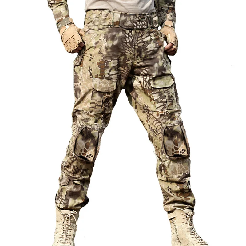 Only Pants Военные тактические брюки мужские Мульти карманные Панталоны лягушка КАРГО КАМУФЛЯЖ рабочие брюки армейский Охотник SWAT Combat CS Брюки наколенники - Цвет: Only Pants