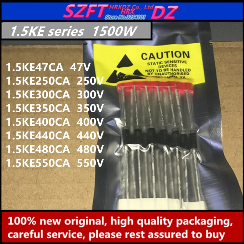 

SZFTHRXDZ 50pcs 1.5KE series 1.5KE47CA 1.5KE250CA 1.5KE300CA 1.5KE350CA 1.5KE400CA 1.5KE440CA 1.5KE480CA 1.5KE550CA