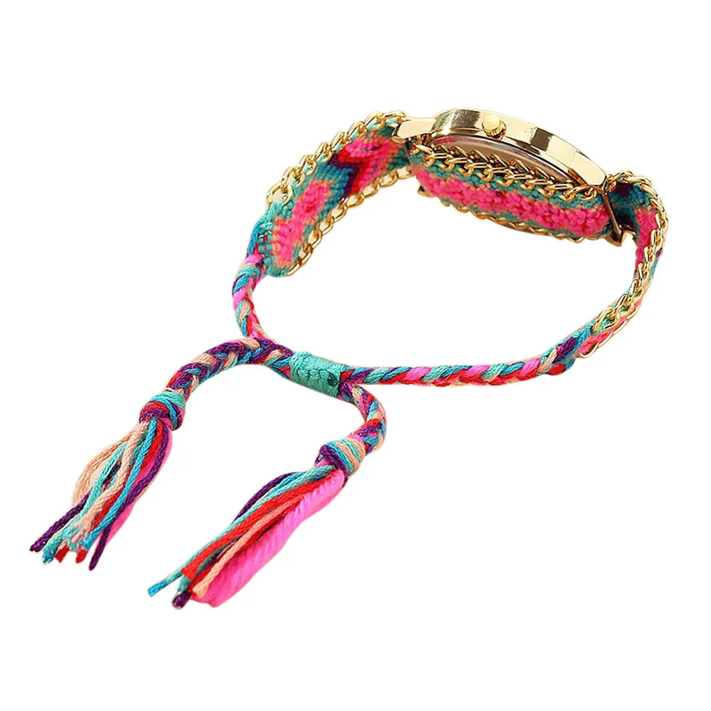 Винтажные женские кварцевые часы ручной работы трикотажные Dreamcatcher Friendship Relojes Mujer