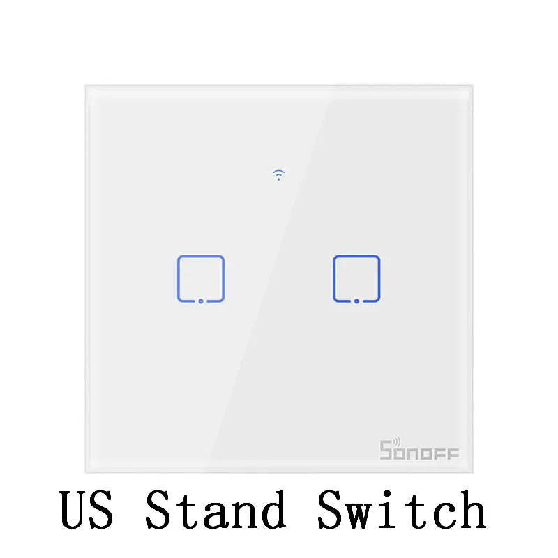 График работы T0 US/UK/EU Стандартный 1/2/3 Wi-Fi настенных выключателей eWeLink пульт дистанционного управления работает с Alexa Google Home - Комплект: 2 Gang US Stand